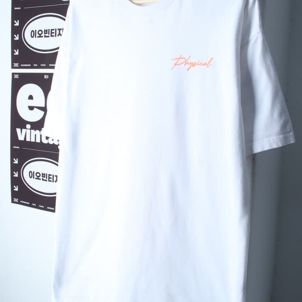 (M-2XL) 피지컬 가먼츠 반팔 티셔츠 오버핏 레터링-H33592