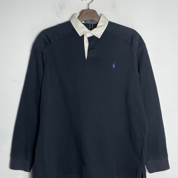 폴로 랄프로렌 럭비 셔츠 블랙 긴팔