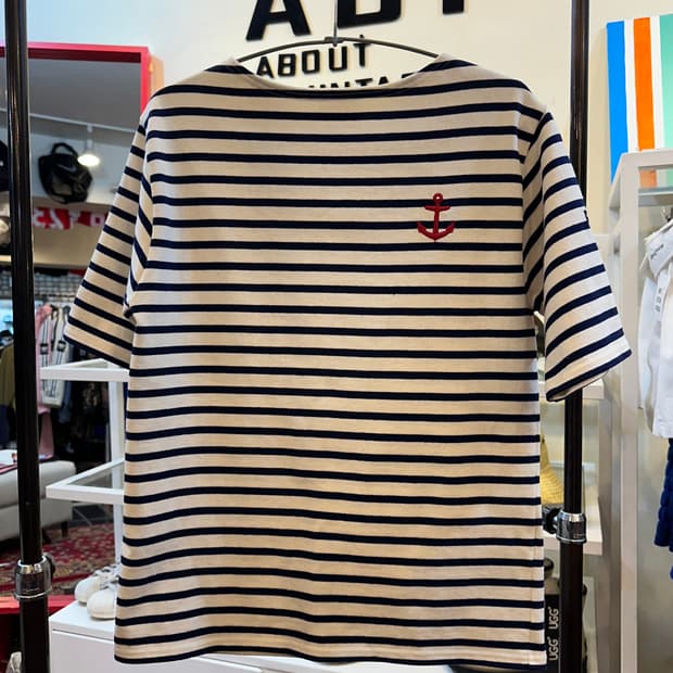 세인트제임스 길도 숏 브로 반팔 스트라이프 티셔츠 S