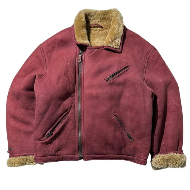 쉐비뇽 레더 시어링 무스탕 라이더 자켓