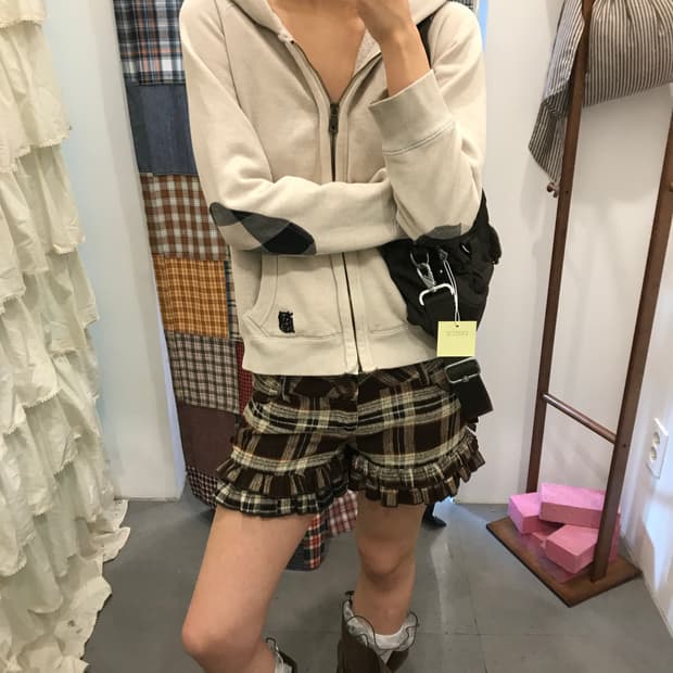 버버리 베이지 패치포인트 후드집업