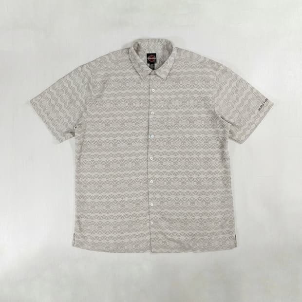 할리데이비슨 셰브론 해골 패턴 반팔셔츠 2XL