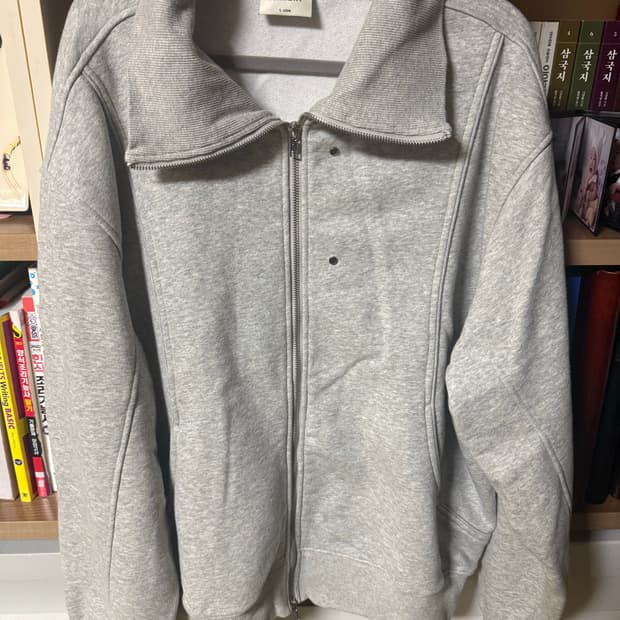 키뮤어 커브드 오버핏 빅카라 집업_그레이 L