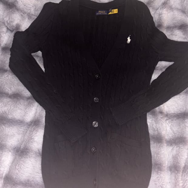 폴로 랄프로렌 케이블 브이넥 롱 가디건 