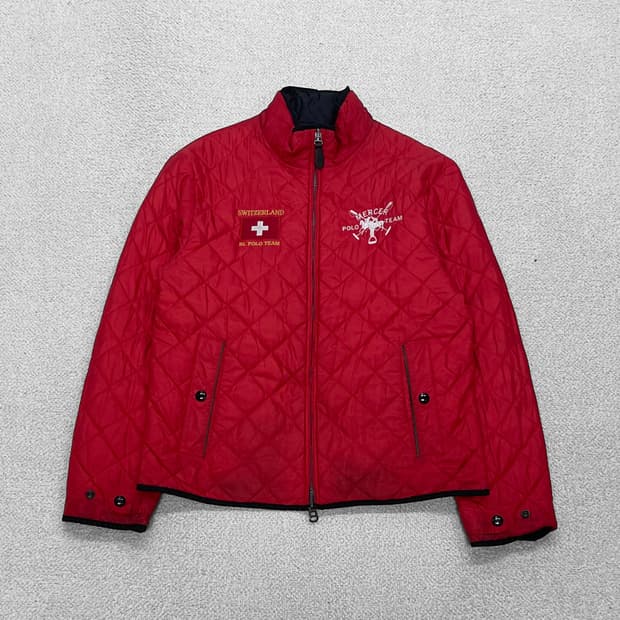 폴로 랄프로렌 스위스 레이싱 리버시블 퀄팅 자켓 레드
