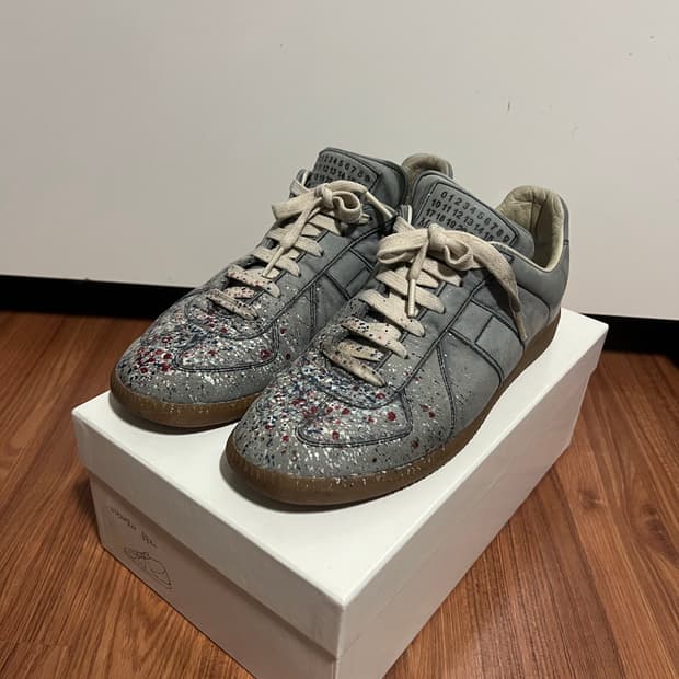 마르지엘라 레플리카 페인트 드롭 스니커즈 37.5 (245mm)