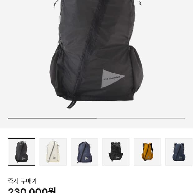 And Wander Sil Daypack Charcoal 앤드원더 실데이