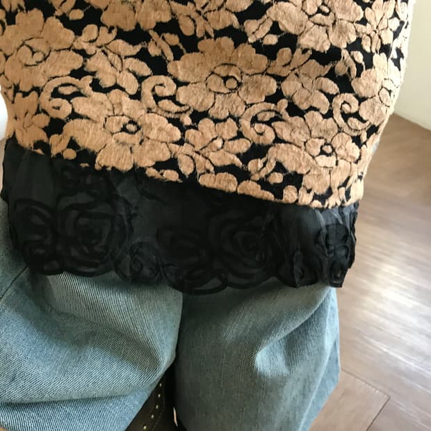 vintage beige pattern one-piece