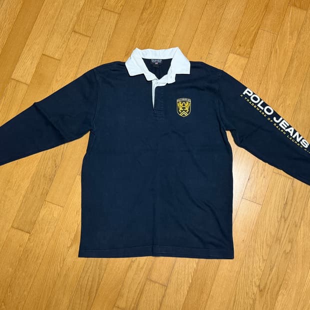Polo Jeans Co. Ralph Lauren 소매 로고 럭비셔츠 L