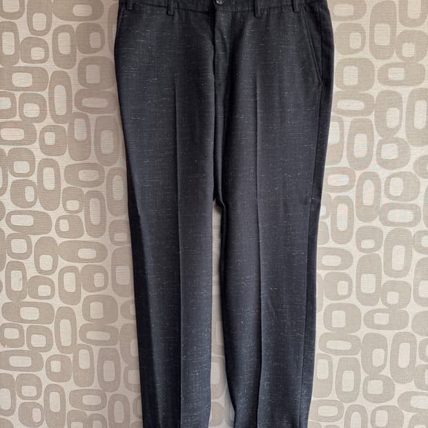 Our Legacy 아워 레가시 블랙 메탈릭 패턴 울 팬츠 바지