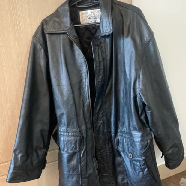 빈티지 소가죽 누빔 자켓