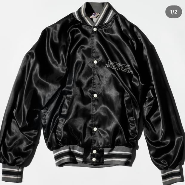 usa 빈티지 소니 사틴 자켓 L