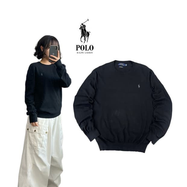 폴로 신형 포니 니트 블랙