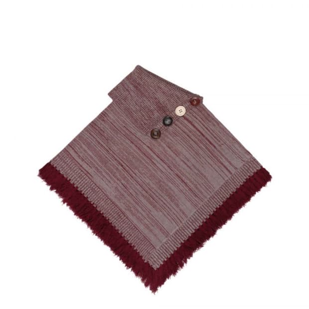 MULTIWAY KNIT PONCHO (RED) 