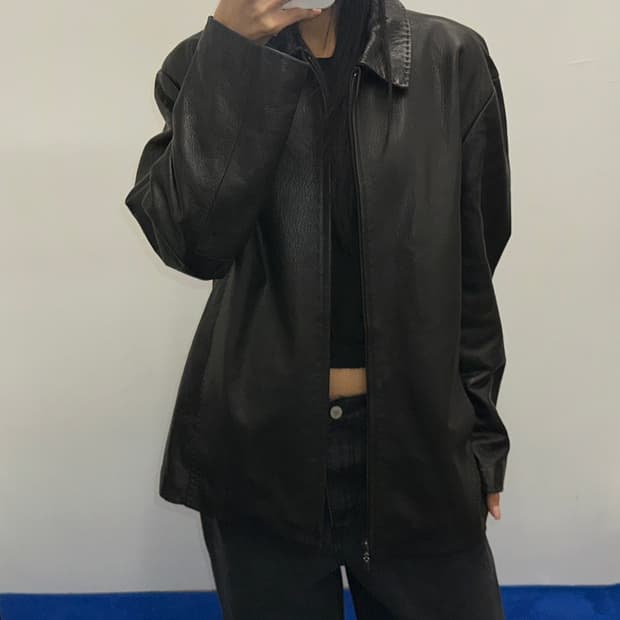 Lambskin stitch  racer jacket