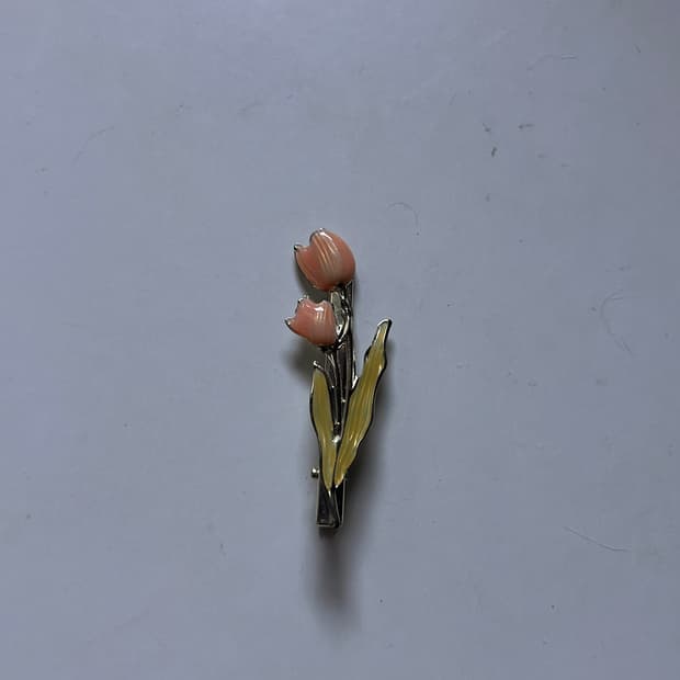 튤립 헤어핀 핑크 