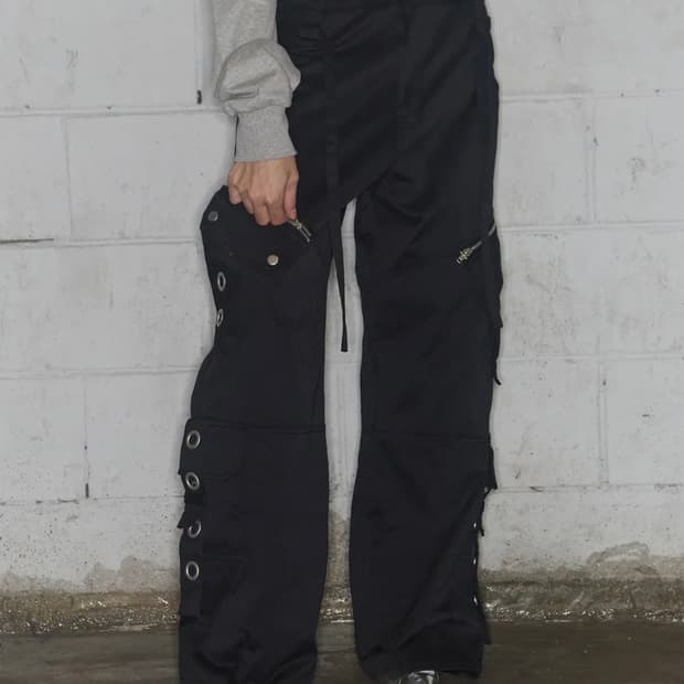 팬시클럽 디테처블 카고 스트랩 팬츠