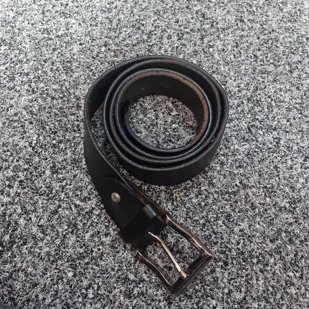 빈티지 가죽 벨트 블랙 