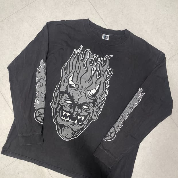 [XL] 90's White Zombie 화이트 좀비 666 롱슬리브