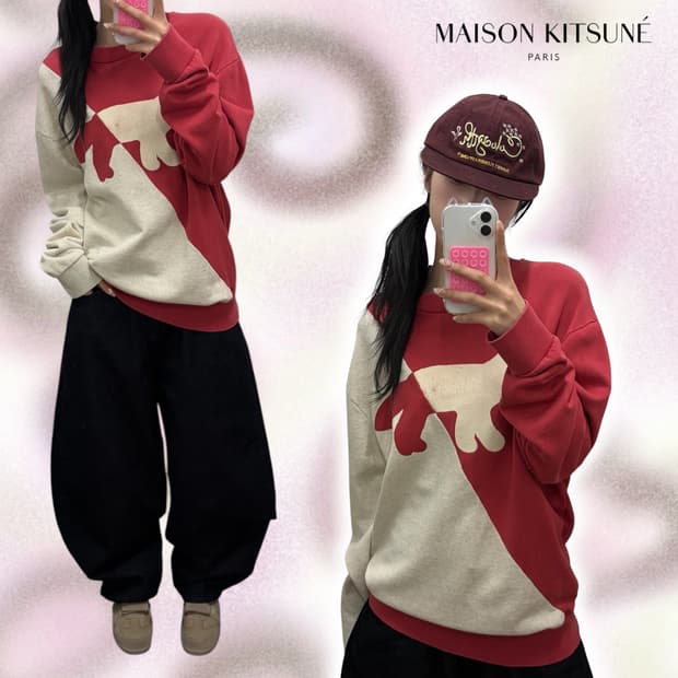 메종키츠네 폭스 맨투맨