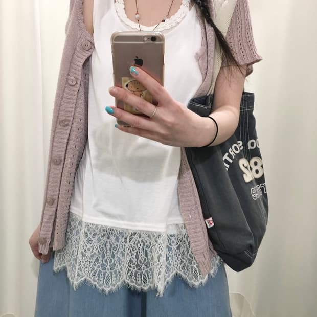 layered lace sleeveless