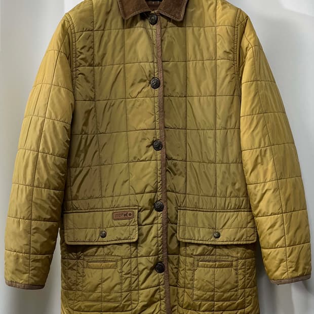 폴로 랄프로렌 스웨이드 플레이드 퀼팅 카코트 헌팅 자켓