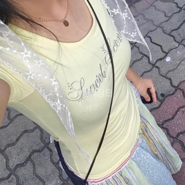 대장 레몬 레이스 빈티지 코디셋세트 카모메산장 미라이클립
