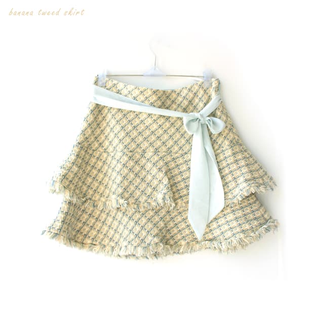바나나 트위드 스커트 🌼