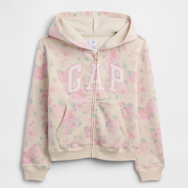 GAP 갭 핑크 플라워 후드집업 