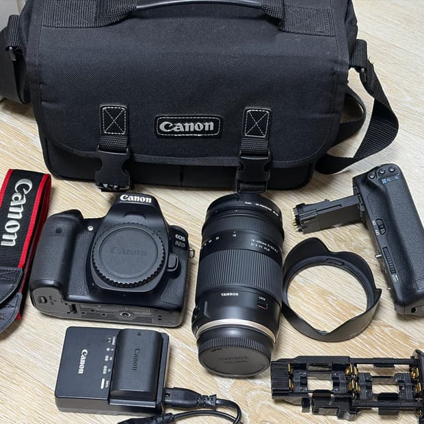 캐논 80D + 탐론 18-400mm 렌즈 및 풀구성 패키지