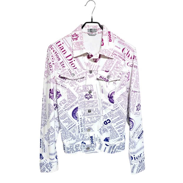 디올 다니엘 아샴 뉴스페이퍼 데님 자켓