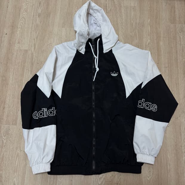 아디다스 파이어버드 빅로고 윈드브레이커 바람막이 XL 