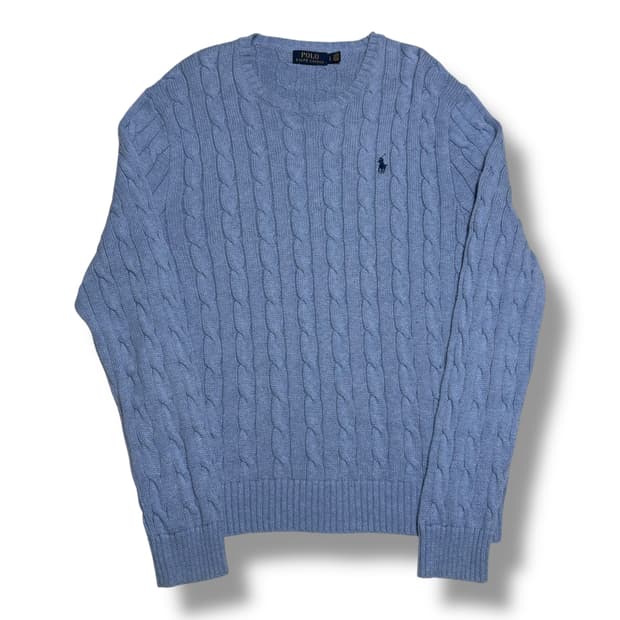 Polo Ralph Lauren 스카이블루 케이블 니트