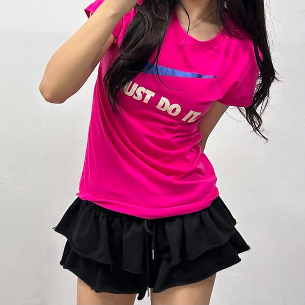 나이키 빅로고 Just do it 걸즈 반팔 티셔츠(M)