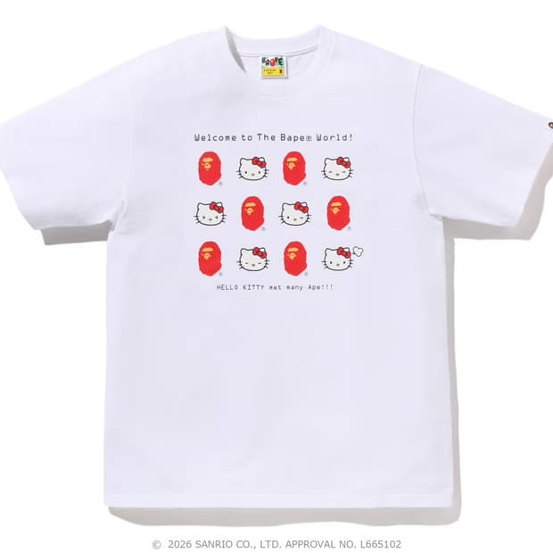 베이프 산리오 콜라보 Bape 헬로키티 티셔츠 S사이즈