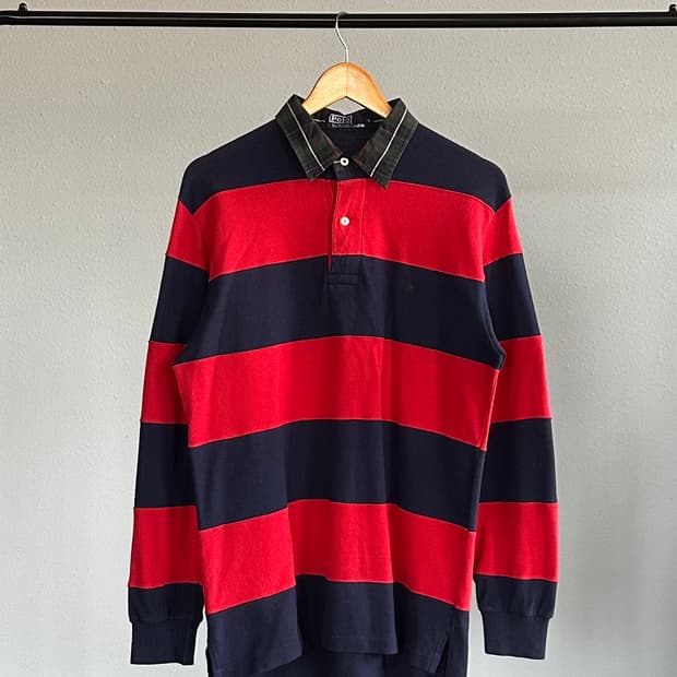 [L]폴로 랄프로렌 90s 스트라이프 럭비 티셔츠