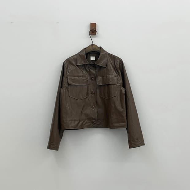 빈티지 브라운 레더 자켓