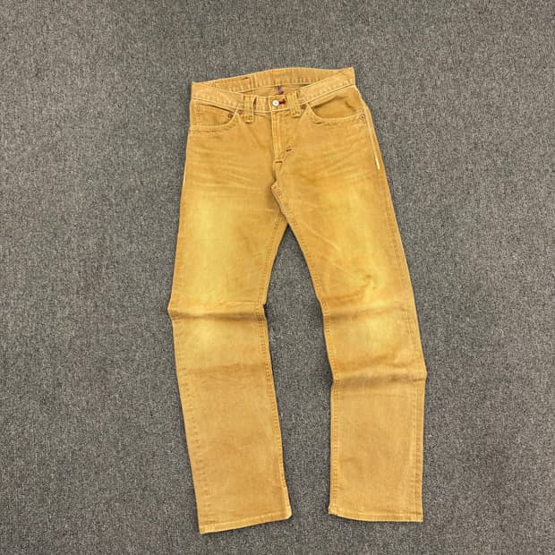 M)Blue Way 빈티지 여성 베이지 데님팬츠