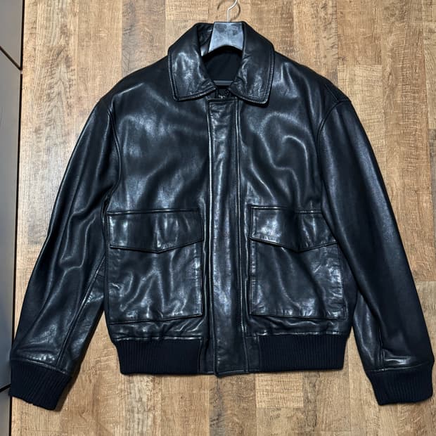 자라 레더 봄버자켓 L