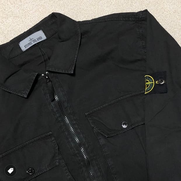 2XL 스톤아일랜드 올드이팩트 오버셔츠 블랙 21FW