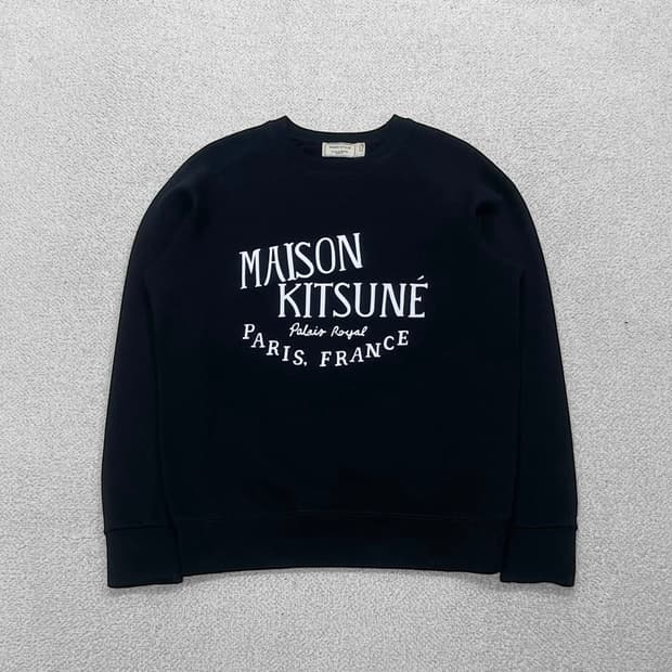 메종키츠네 팔라이스 로얄 클래식 맨투맨 블랙