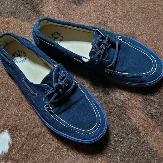 폴로 랄프로렌 남성용 캔버스 로퍼(10 D)