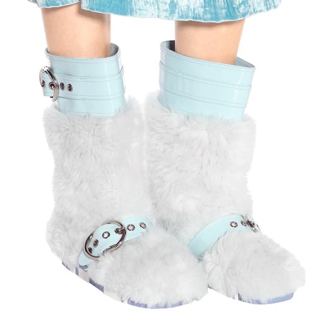 [감정서O] 미우미우 폭스퍼 페이던트 레더 부츠