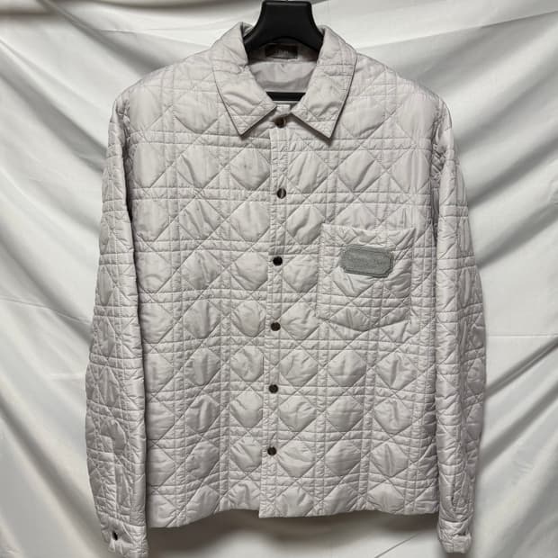 [S+급48] 디올 까나쥬 퀄팅 꾸뛰르 로고패치 셔츠 패딩자켓