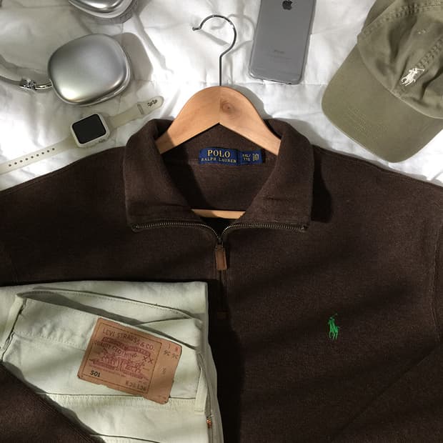 (MAN) 폴로랄프로렌 스웻 반집업 XL 