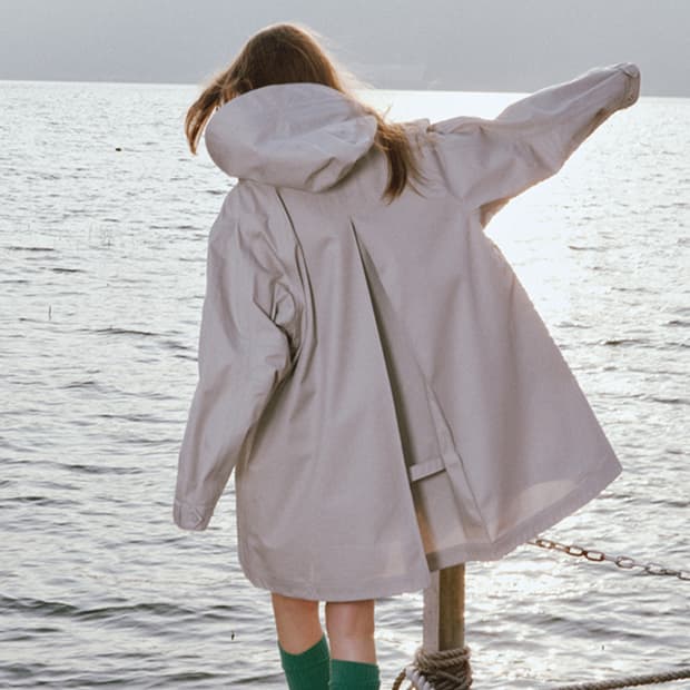 락피쉬 웨더웨어 3레이어 하프 레인코트