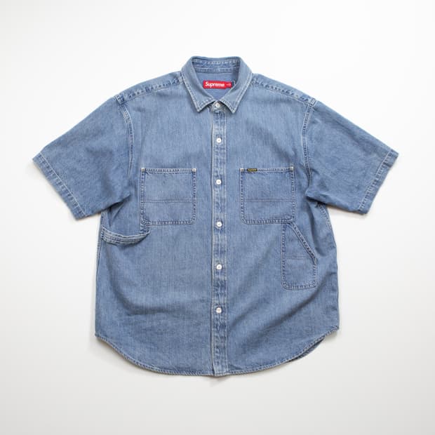 슈프림 루즈핏 데님 페인터 워크 셔츠