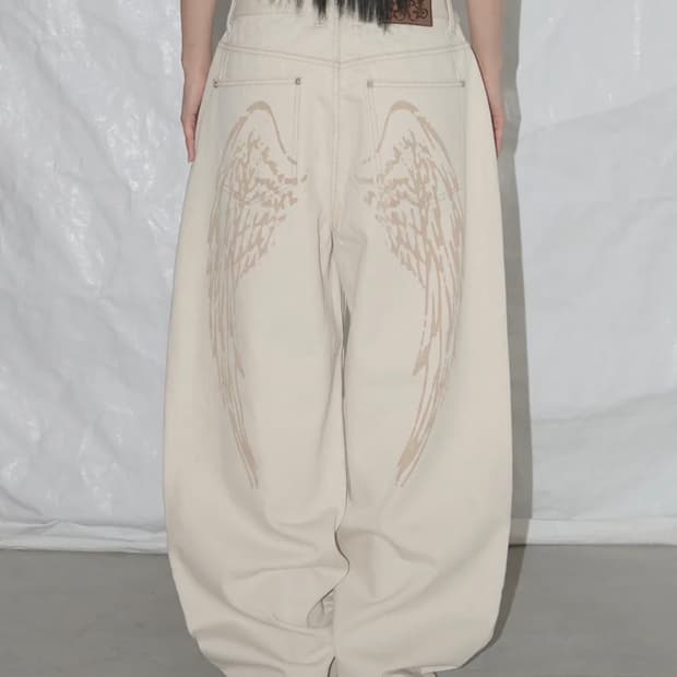 팬시클럽 엔젤 빈티지 워싱 핀턱팬츠