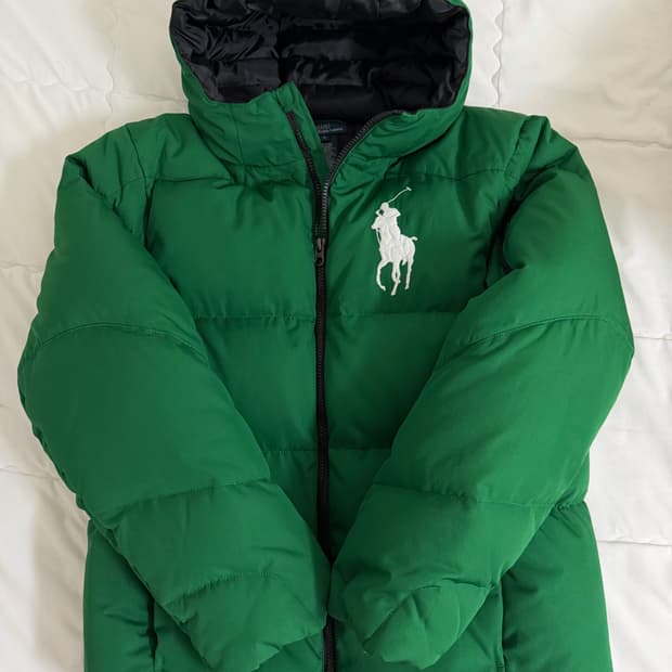 폴로 그린 패딩