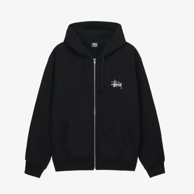 스투시 후드집업 스투시 베이직 후드집업 블랙